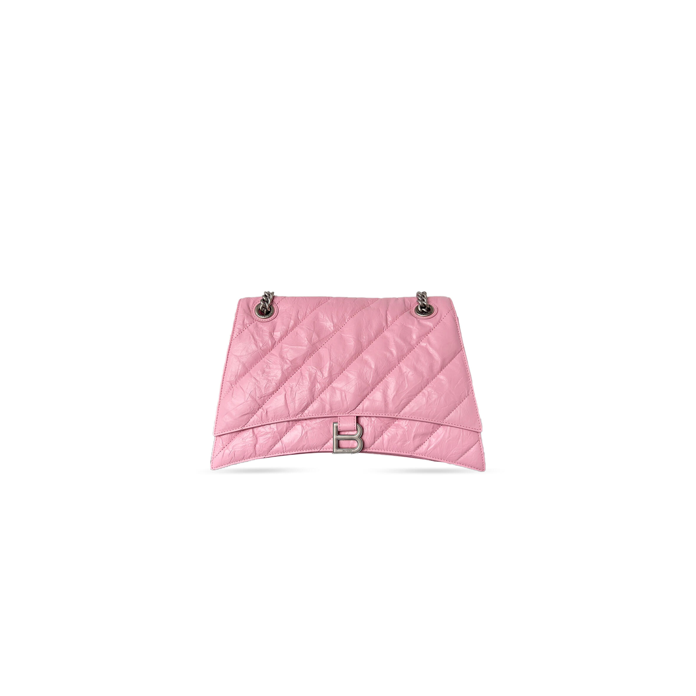 BALENCIAGA WOMEN'S CRUSH CHAIN BAG IN MEDIUM PINK 716393210J01906 (31*19.8*6.9cm)